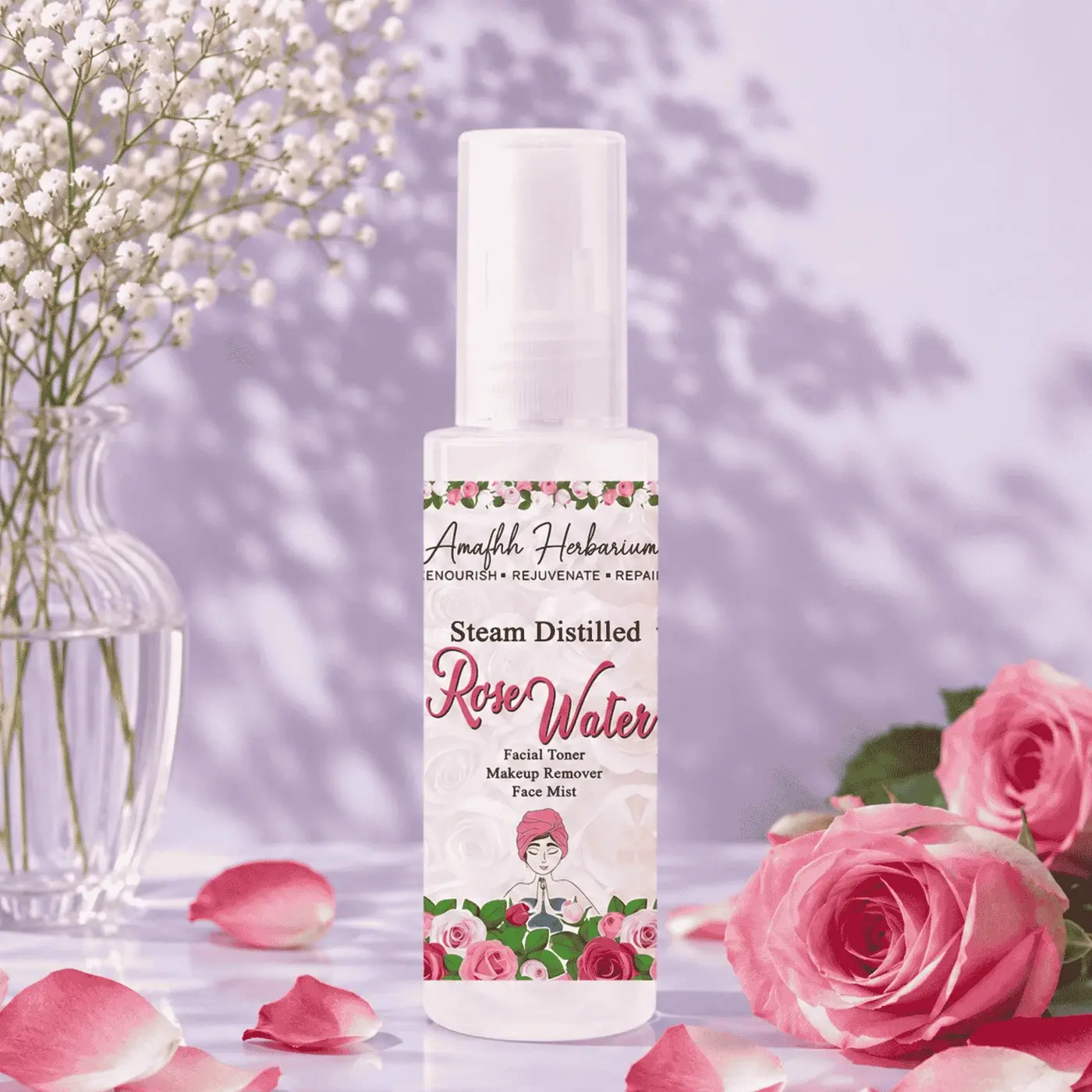 Steam Distilled Rose Water