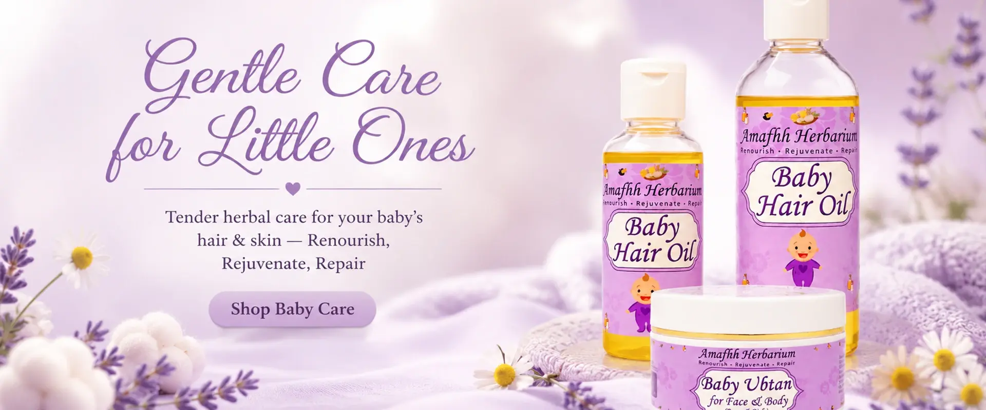 Gentle Care for Little Ones — tender organic baby care.