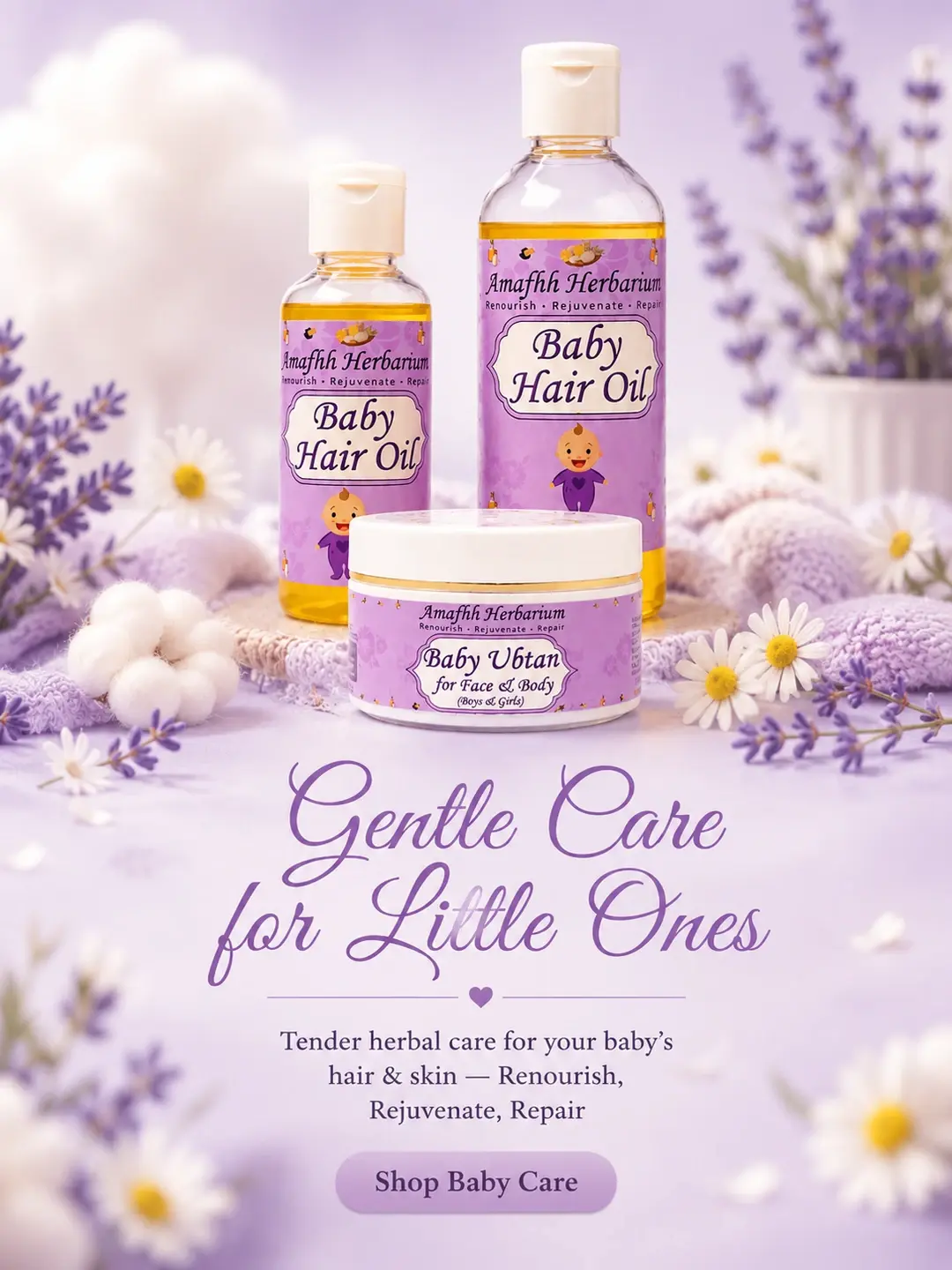 Gentle Care for Little Ones — tender organic baby care.