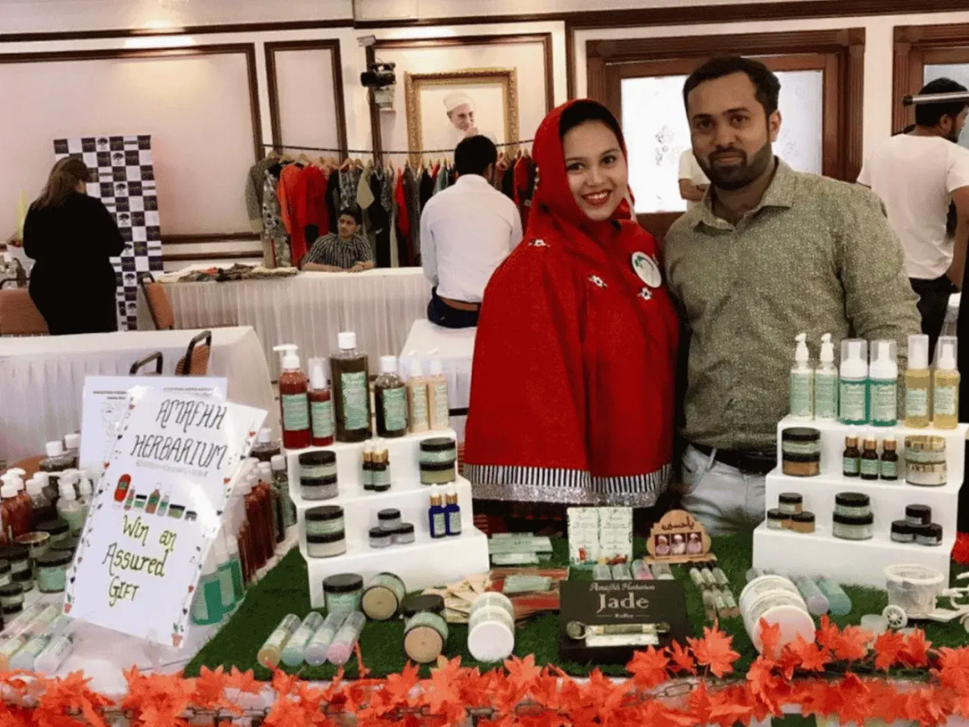 Amafhh Herbarium founders at an exhibition stall